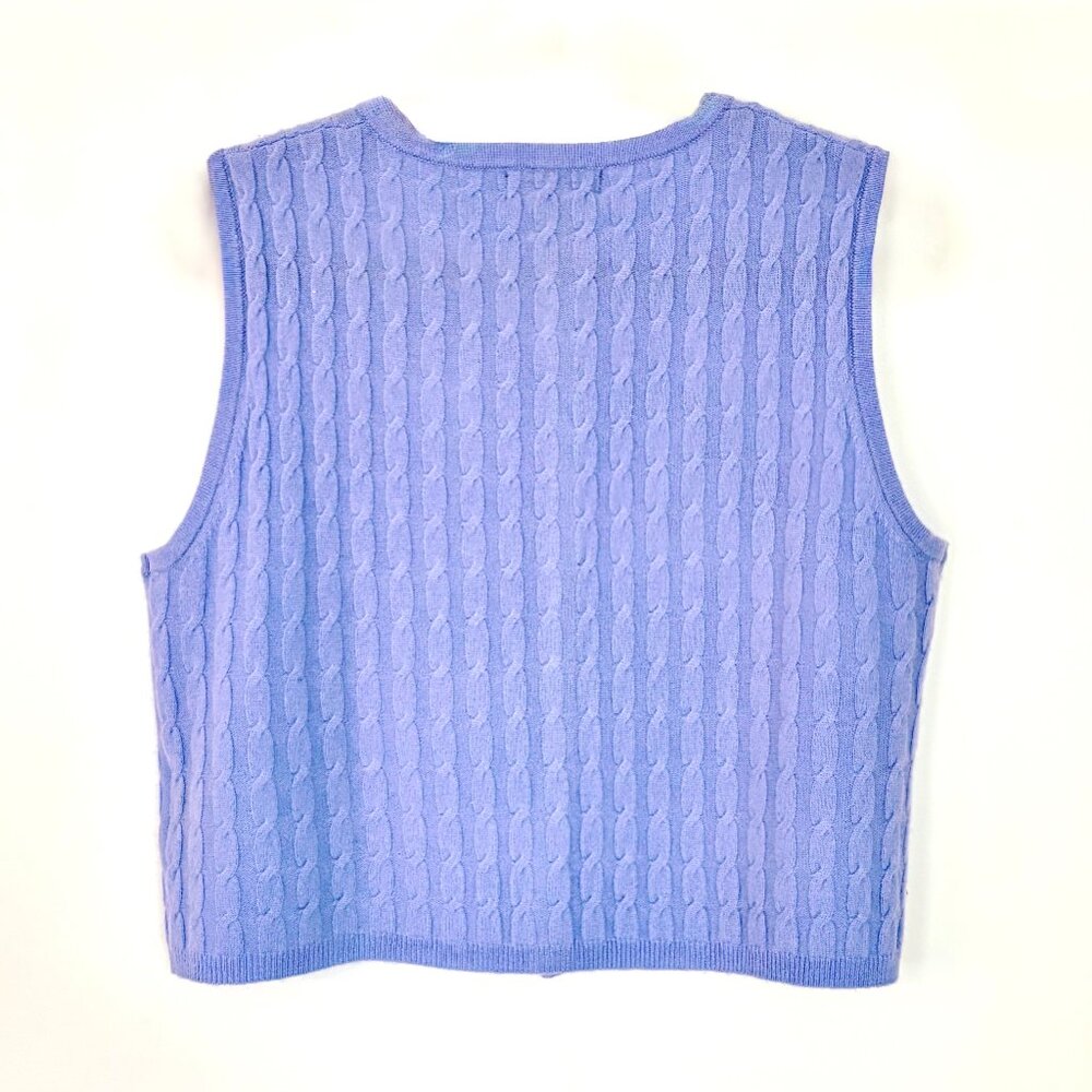 SOLD  House of Harlow Cashmere Sweater Vest in Periwinkle Blue Womens Size S NWT - Picture 2 of 10